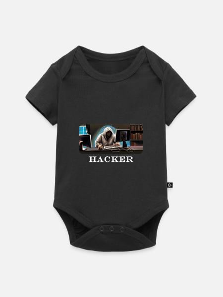 hacker - Baby Premium Kurzarmbody - Schwarz