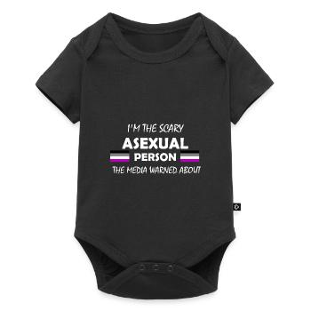 Lustig LGBTQ Ace Pride Asexuell - Baby Premium Kurzarmbody - Schwarz - Vorne