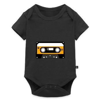 Music cassette design gift - Baby Premium short-sleeve bodysuit - black - Front