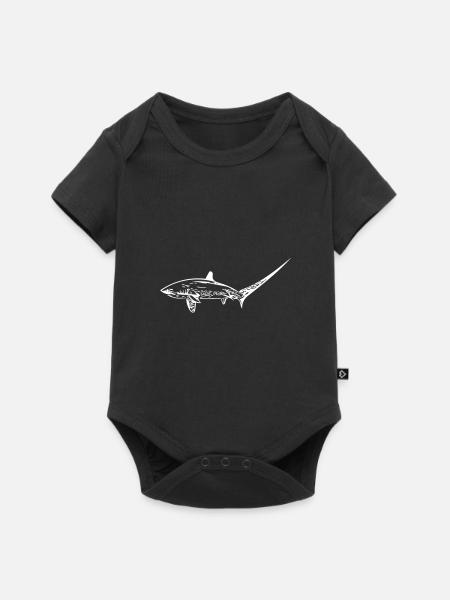 Eleganter Fuchshai - Baby Premium Kurzarmbody - Schwarz