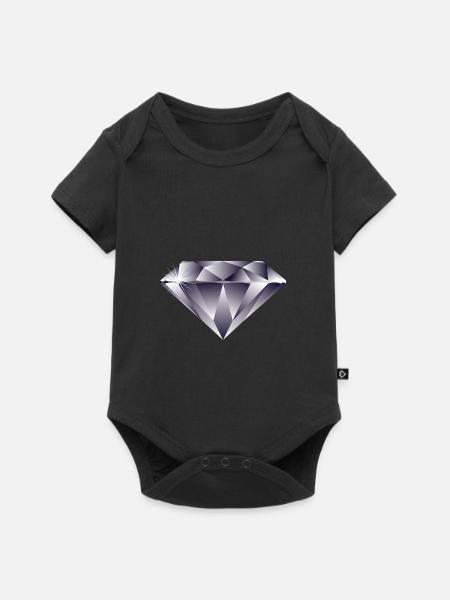 diamant - Body à manches courtes Premium Bébé - noir