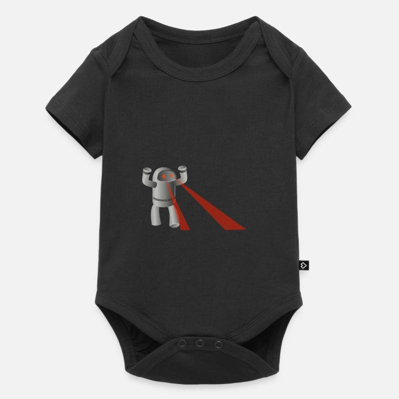 Roboter - Baby Premium Kurzarmbody - Schwarz