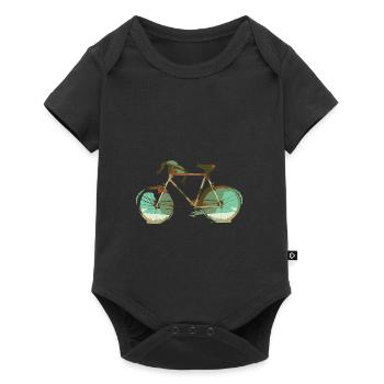 montagne vélo vélo VTT cycliste vélo - Body à manches courtes Premium Bébé - noir - Devant