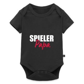 Handball Fussball Tennis Spieler Papa Dad Vater - Baby Premium Kurzarmbody - Schwarz - Vorne