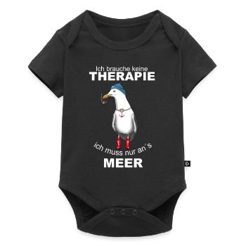 Therapie Meer - Baby Premium Kurzarmbody - Schwarz - Vorne