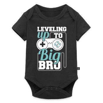 Leveling Up To Big Bro - Big Brother Gamer - Baby Premium short-sleeve bodysuit - black - Front