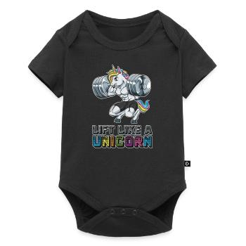Lift Like A Unicorn | Fitness Weightlifting Muscle - Baby Premium short-sleeve bodysuit - black - Front