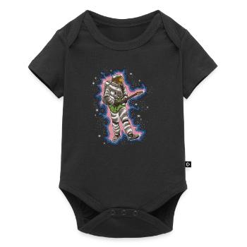 Guitariste astronaute - Guitare spatiale - Body à manches courtes Premium Bébé - noir - Devant