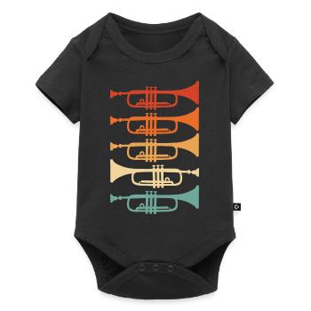 trumpet - Baby Premium short-sleeve bodysuit - black - Front