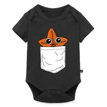 Seestern - Baby Premium Kurzarmbody - Schwarz - Vorne