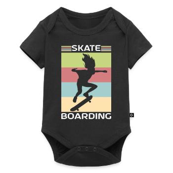 Skater Skateboarder Skateboard - Body à manches courtes Premium Bébé - noir - Devant