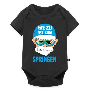 Fallschirmspringen Fallschirm Luftsport - Baby Premium Kurzarmbody - Schwarz - Vorne