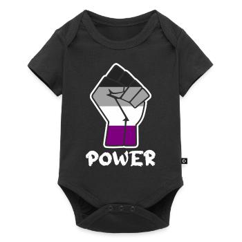 Power Asexual Pride Fist Design for Equality - Baby Premium short-sleeve bodysuit - black - Front