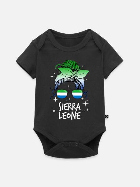 Sierra Leone - Baby Premium Kurzarmbody - Schwarz