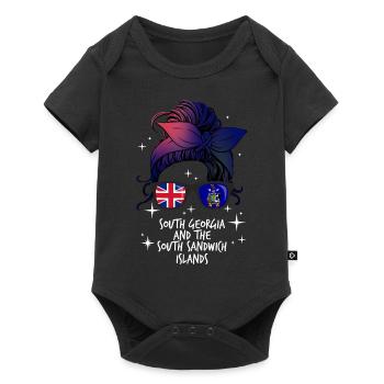 Géorgie du Sud et les îles Sandwich du Sud - Body à manches courtes Premium Bébé - noir - Devant