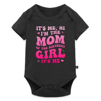 Mutter des Geburtstagskindes Lustige Geburtstagsfeier - Baby Premium Kurzarmbody - Schwarz - Vorne