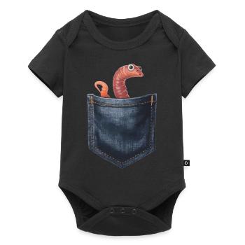 Wurm - Baby Premium Kurzarmbody - Schwarz - Vorne