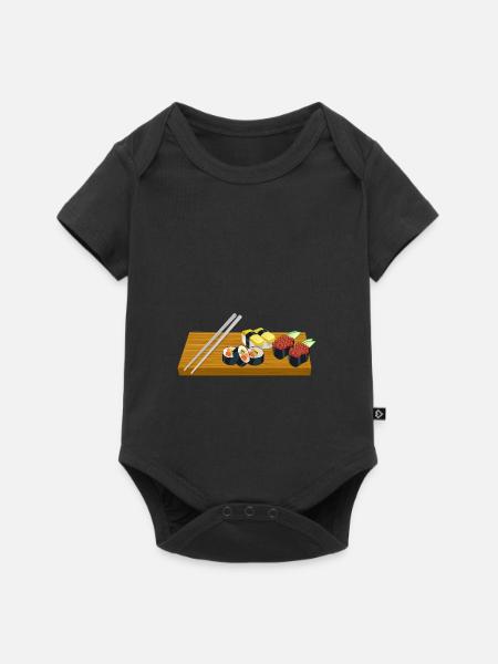 Sushi - Baby Premium Kurzarmbody - Schwarz