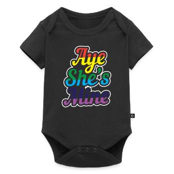 Matching Lesbian Couple Aye She Is Mine - Baby Premium short-sleeve bodysuit - black - Front