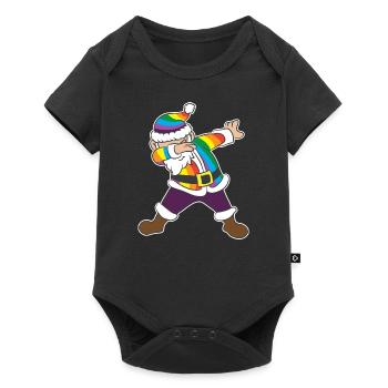 LGBT Rainbow Santa Gay LGBTQ Christmas Xmas Gift - Baby Premium short-sleeve bodysuit - black - Front
