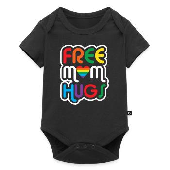 LGBT Free Hugs Rainbow Gay Lesbian Pride Holiday - Baby Premium short-sleeve bodysuit - black - Front