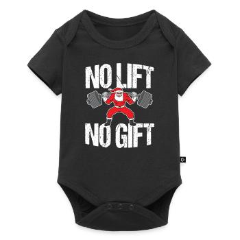 Joyeux Noël Noël No Lift No Gift Fitness - Body à manches courtes Premium Bébé - noir - Devant