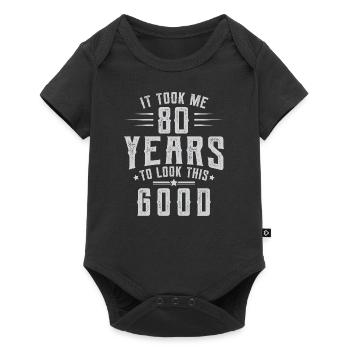 A pris 80 ans pour regarder cette bonne idée de cadeau d'anniversaire - Body à manches courtes Premium Bébé - noir - Devant
