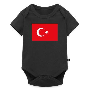 Turkey Turkish flag flag - Baby Premium short-sleeve bodysuit - black - Front