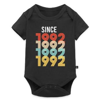Vintage 1992 birthday year of birth retro vintage - Baby Premium short-sleeve bodysuit - black - Front