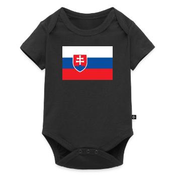 Slovaquie drapeau slovaque drapeau - Body à manches courtes Premium Bébé - noir - Devant