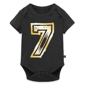 7 Number Gold - Baby Premium short-sleeve bodysuit - black - Front
