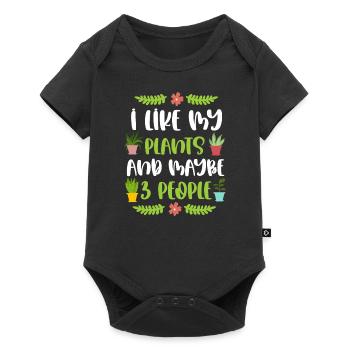 Funny Gardening I Like My Plants Gardener Plant - Baby Premium short-sleeve bodysuit - black - Front