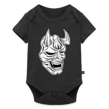 Skull Skull Horror Squelette Halloween Geisha - Body à manches courtes Premium Bébé - noir - Devant