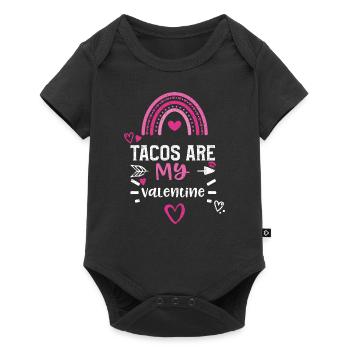 Tacos Are My Valentine - Baby Premium short-sleeve bodysuit - black - Front