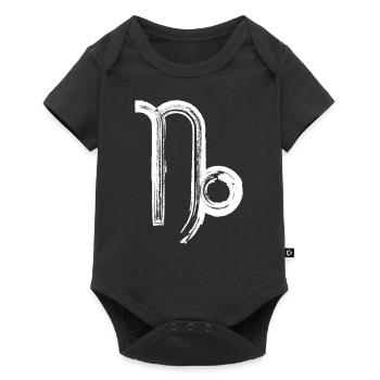 Zodaic Design CAPRICORN (Steinbock) - Baby Premium Kurzarmbody - Schwarz - Vorne