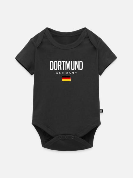 Dortmund - Baby Premium Kurzarmbody - Schwarz