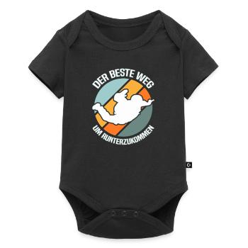 Skydiving Skydiver - Baby Premium short-sleeve bodysuit - black - Front