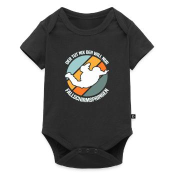 Skydiving Skydiver - Baby Premium short-sleeve bodysuit - black - Front