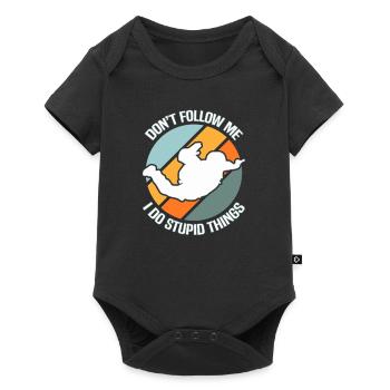Skydiving Skydiver - Baby Premium short-sleeve bodysuit - black - Front