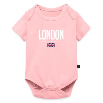 London Vereinigtes Königreich - Baby Premium Kurzarmbody - Rosa - Vorne