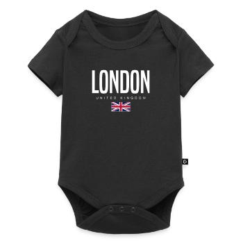Londres, Royaume-Uni - Body à manches courtes Premium Bébé - noir - Devant