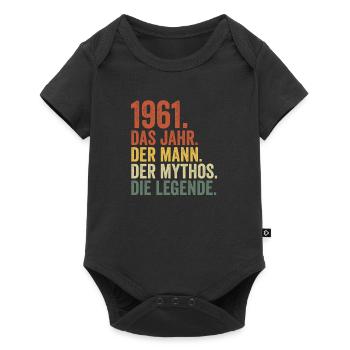 1961 Jahr Mann Mythos Legende Geburtstag - Baby Premium Kurzarmbody - Schwarz - Vorne