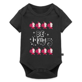 Pull moche cadeau de Noël Be Merry Santa - Body à manches courtes Premium Bébé - noir - Devant