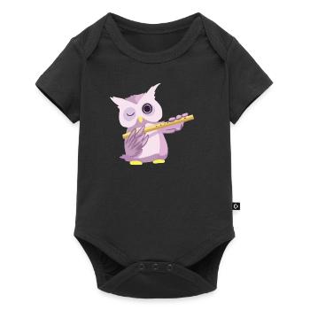 hibou hibou doux FLOTTE musique Déclaration Fun cadeau - Body à manches courtes Premium Bébé - noir - Devant