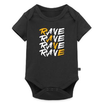 Rave House Dubstep Techno Hardstyle Raver - Baby Premium short-sleeve bodysuit - black - Front