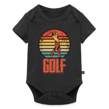 Golf Vintage Golfeur Design Coloré - Body à manches courtes Premium Bébé - noir - Devant