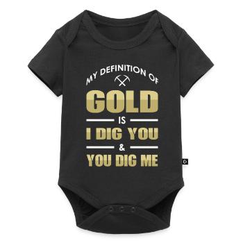 Mine d’or minière - Body à manches courtes Premium Bébé - noir - Devant