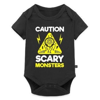 Monstre Mignon Coloré Frère - Body à manches courtes Premium Bébé - noir - Devant