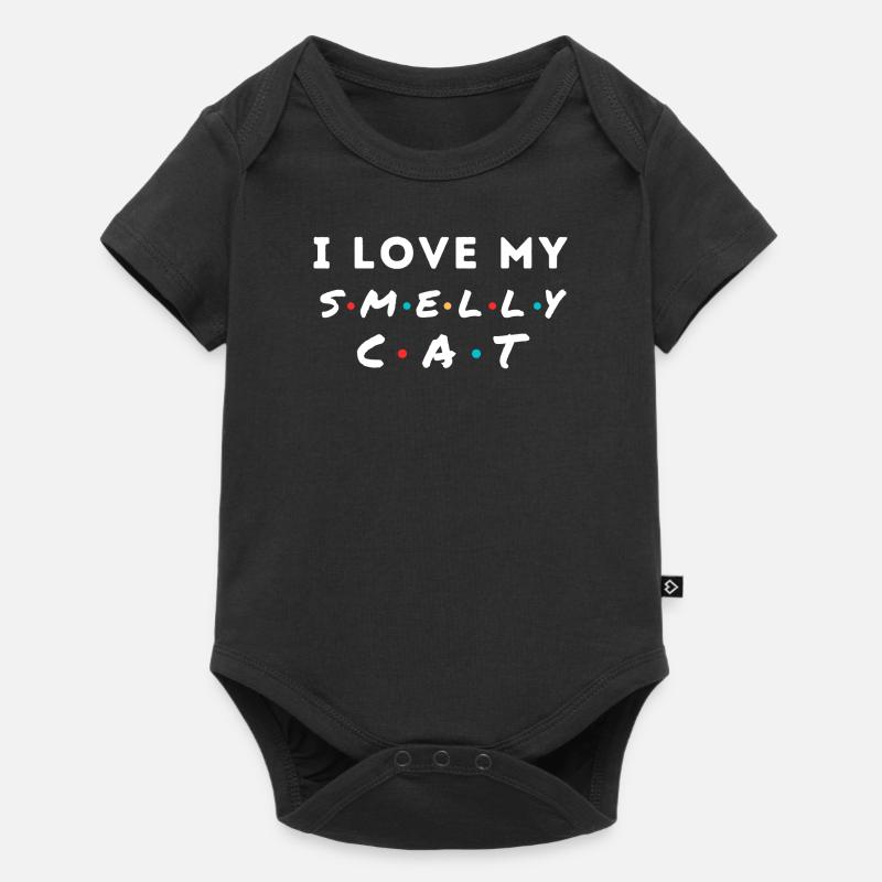 J’aime mon chat drôle Idée cadeau de propriétaire de chat - Body à manches courtes Premium Bébé - noir