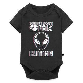 Alien Mars Weltraum - Baby Premium Kurzarmbody - Schwarz - Vorne